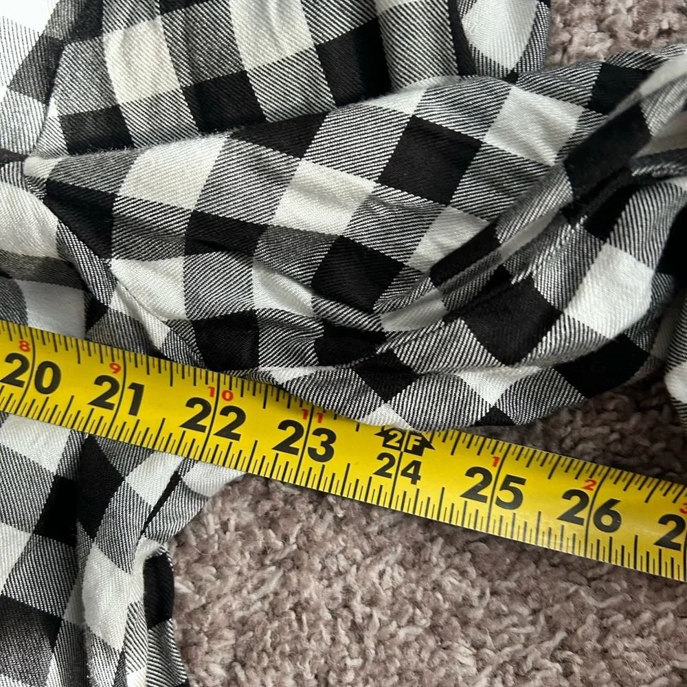 Madewell Black and White Plaid Tunic Blouse - Picture 5 of 7